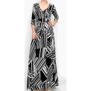 Black and white dress with designs